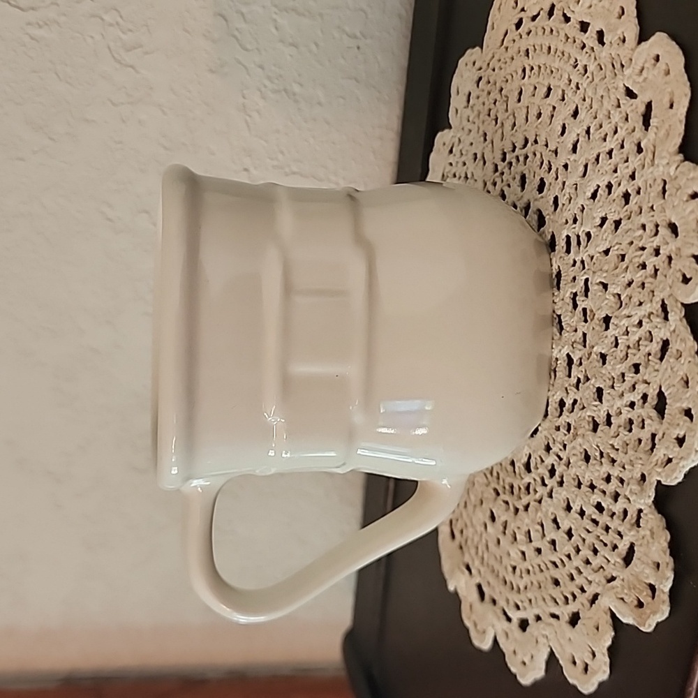 Longaberger Pottery Dishes Ivory Soft Square Mug Single ORIGINAL Retired